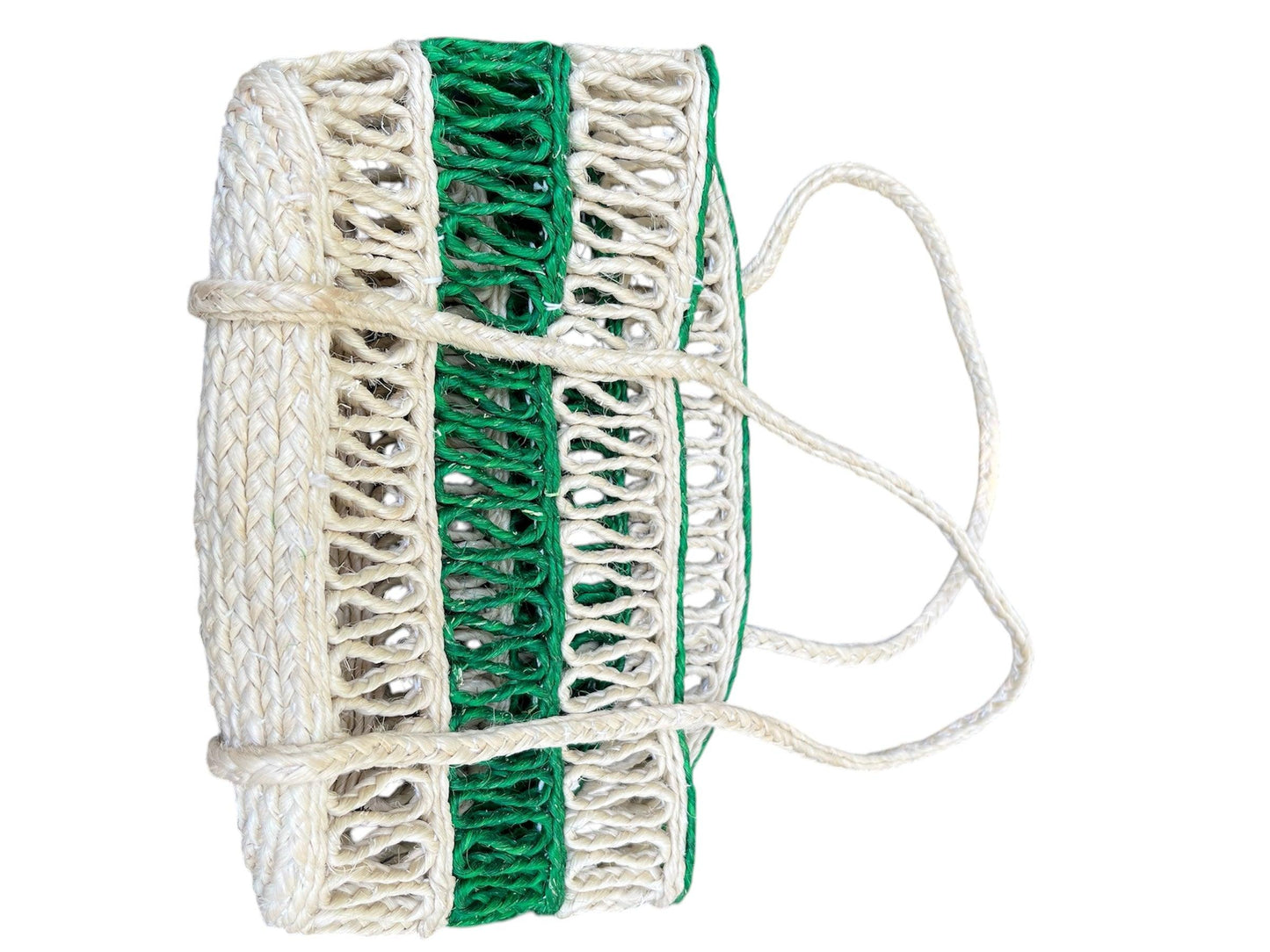 Woven hand Bag with Green Accents - SHG Bazaar