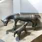 Brass Cow and Calf Statue - SHG Bazaar 