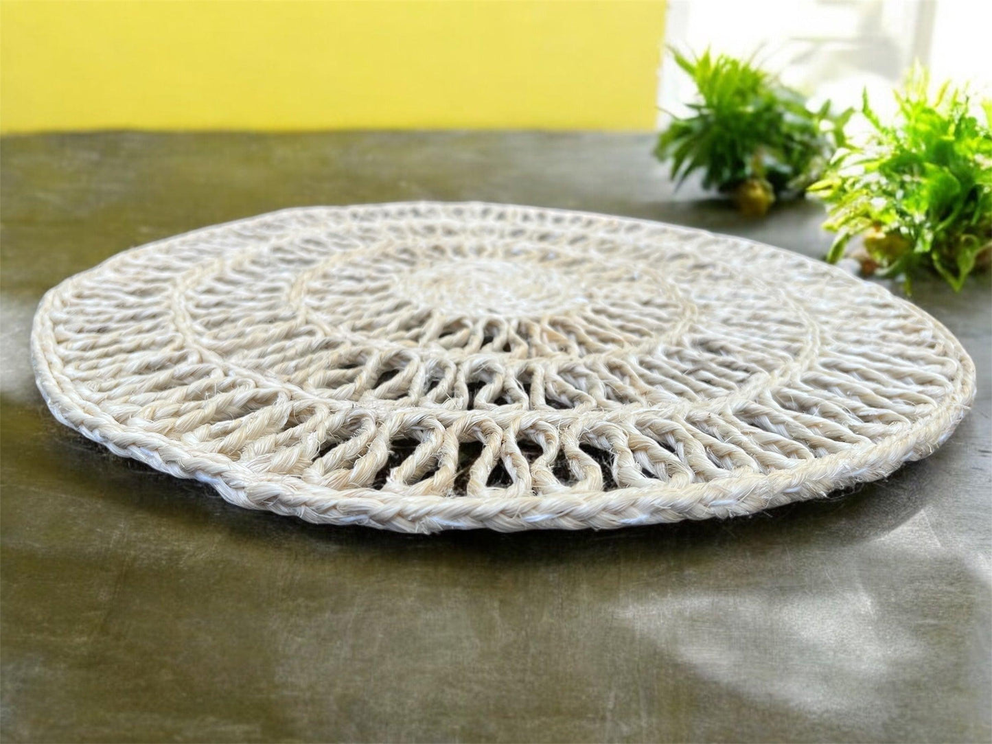 Handmade Natural sisal Fiber Placemat - SHG Bazaar 
