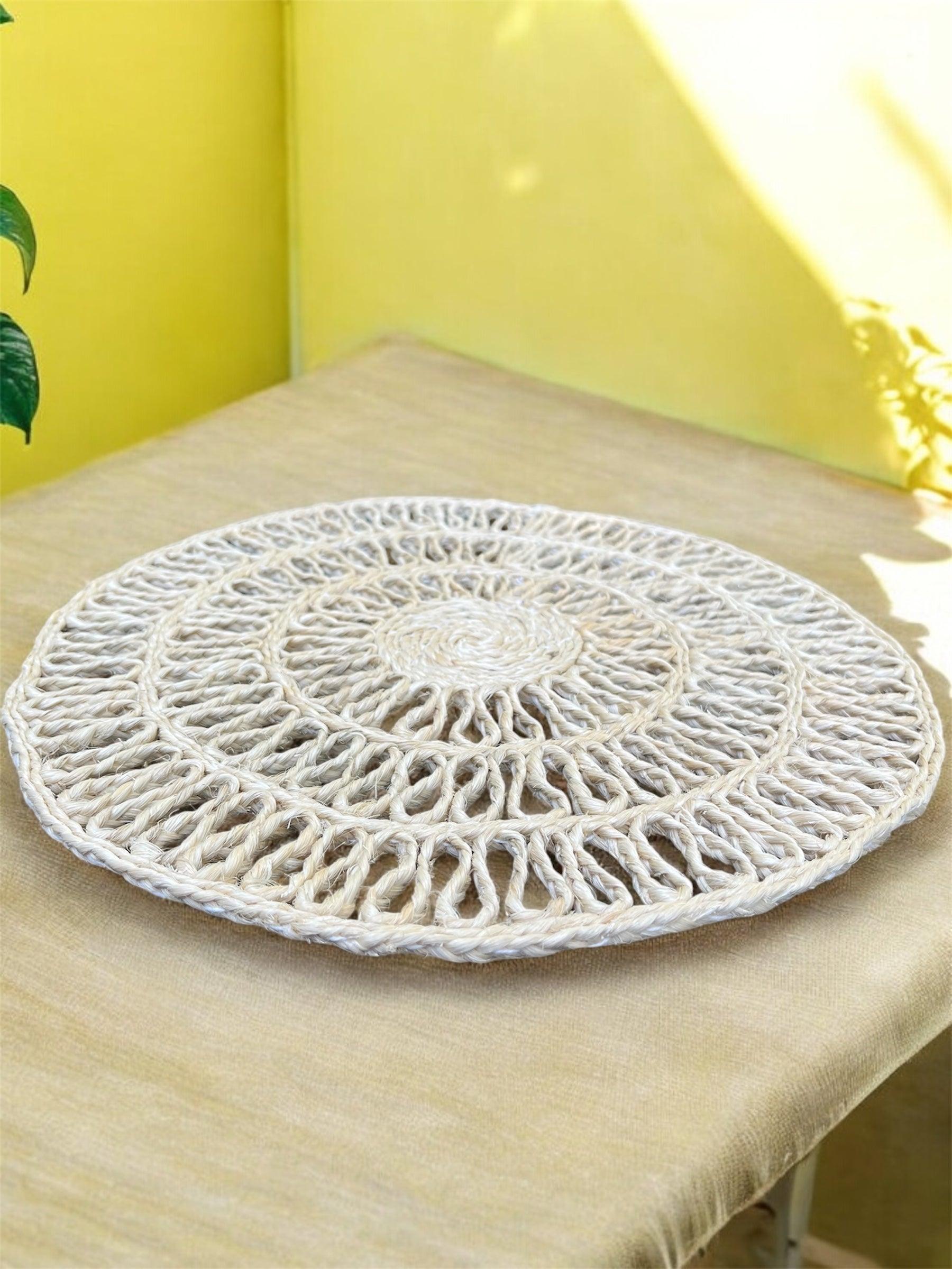 Handmade Natural sisal Fiber Placemat - SHG Bazaar 