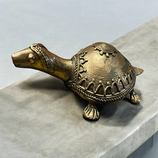 Exquisite Handcrafted Brass Turtle